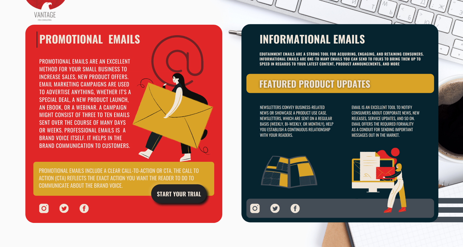 Promotional and Informational email ideas