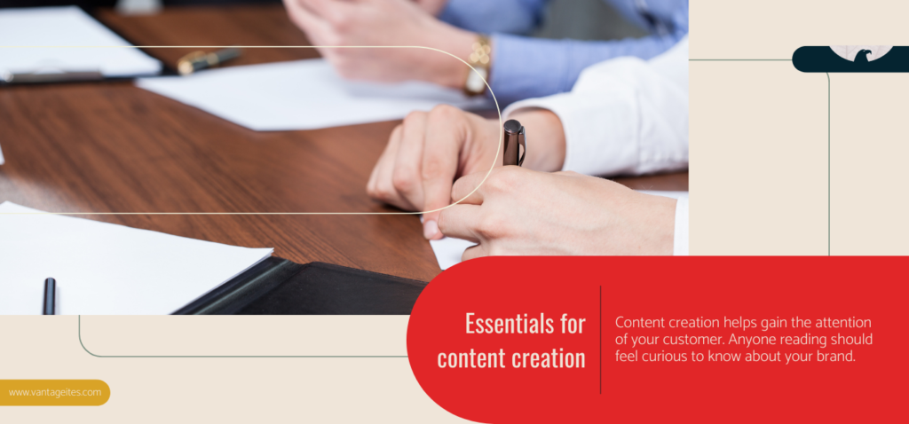 Essentials for content creation