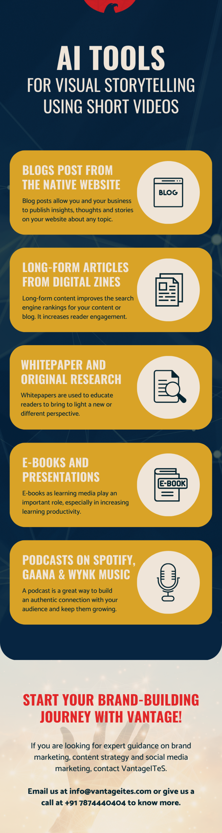 Infographic AI tools for visual storytelling using short videos